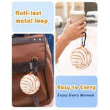 Cute Kawaii 3D Soft Silicone Case Cover with Keychain for AirPods 4, White Bread