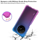 For Tcl 50 Xl 5G Phone Case, Tcl 50Xl Nxtpaper Phone Case With Screen Protector, Shockproof Corners Tpu Bumper, Dual Layer Silicone Cell Phone Cover-Blue Pink