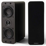 Micca OoO Bookshelf Speakers with 3-Inch Woofers and Silk Tweeter (Dark Walnut, Pair) (Renewed)