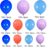 123-Pcs Blue Stitch Balloon Garland Kit with Foil Balloons for Birthday & Baby Shower