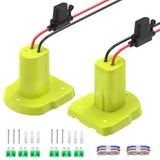 2 Pack Power Wheels Battery Adapter For Ryobi 18V One+ Batteries, Battery Converter With 12Awg Wire, Fuses Holder, 30A Fuses, Wire Terminals Kit For Diy Kids Toys Cars Camping