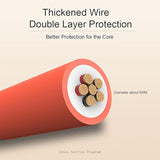 Usb C Charger Cable Orange 6.5 Ft, 100W Fast Charging Usb A To Usb C Chubby Ca