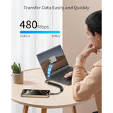 2 Pack Usb C Coiled Cable, Fast Charging Usb To Usb C Cord For Iphone 16/16 Pro Max, Samsung Galaxy S24, Moto G8, Google Pixel, Retractable For Car