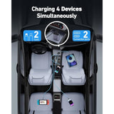 Car Phone Charger Adapter 2Pack Retractable Car Charger 4In1 Fast Charging Dual Retractable Cables 31.5 Inch Multiple Ports Charging Station Compatible With Iphone 16/15/14/13/12/11 Pro Max/Samsung