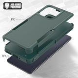 Dual Layer Protective Heavy Duty Cell Phone Cover for Motorola Edge 2025, Dark Green