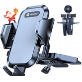 Military-Grade Sturdy Car Phone Holder Mount, Upgraded Anti Shake Metal Cd Slot & Air Vent Thick Case Friendly Phone Mount For Car Fit For Iphone 16 15 14 Samsung All Phones