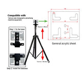 3Dhologramfan Stand With Multi-Function Base, Height 39.4 To 69 Inch, 150 Pounds Load-Bearing For A Variety Of 3D Rack