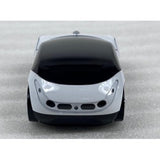 Computer Wireless Mouse Futuristic Car Shape Optical Mice USB 2.4Ghz 2 Button for PC Laptop (White)