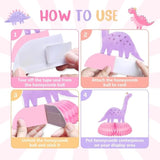 9Pcs Pink Dinosaur Honeycomb Centerpieces Dinosaur Birthday Party Table Centerpiece Spring Summer Dino Baby Shower Table Decorations For Kids Baby Girls