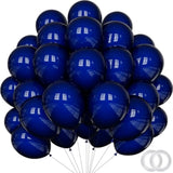 100 Pack 12 Inch Navy Blue Latex Balloons - Round Dark Blue Balloons For Birthday Party, Graduation, Wedding, Anniversary, Baby Shower Decorations