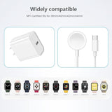 Fast Charger For Apple Watch Charger, Usb C I-Watch Charger Plug With Long 6.6Ft Iwatch Portable Wireless Fast Charging Cable Cord Compatible With Series 10/9/8/7/Se/6/5/4/3/2/1 2Pack