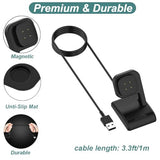 Charger for Fitbit Versa 4/3, Sense 2/1, Smart Watch Charging Stand Dock with 3.3ft USB Cable Cord