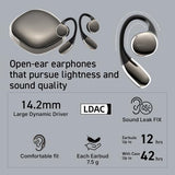 TE-H1 Open-Ear Earphones, Non-occluding Design, Ear-Hook Style, Hi-Res Audio and LDAC, Sound Leakage Reduction Mode, Up to 42 Hours of Playback,