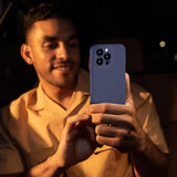 Magnetic For Iphone 16 Pro Case, Compatible With Magsafe, With 9H Nano Screen Protectors, Full Camera Protection, Silicone Shockproof Microfiber Lining Phone Case 6.3", Navy Blue