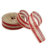 Holiday Burlap Ribbon Roll Jute Red Fish Silk Hemp Rope For Diy Craft