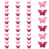 Yosawa 4 Pcs Large Paper Butterfly Banner Hanging Decorative, Curtain Hanging Paper Flower For Halloween Home Ceiling Decor Birthday Party Baby Shower Wedding Showcase Decoration?Zd/Pink?