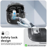 With Lock Case Compatible With Jbl Tune Flex Earbuds,With Cleaner Kit,Tpu Clear Jbl Tune Flex Case For Men Women With Keychain(Clear)