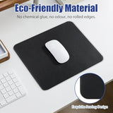 Leather Wood Mouse Pad With Stitched Edge, Double-Sided Pu Leather Waterproof And Non-Slip Gaming Mouse Pad For Laptop, Office, Desktop, School And Home, 11.8" X 9.4", 1 Pack (Black)