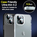 6-Pack iPhone 13-15 Camera Lens Protector 9H Case Friendly