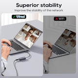 Usb C To Ethernet Adapter, Plug And Play Gigabit Usb C Network Adapter, Thunderbolt 4/3 To Rj45 Dongle, Aluminum Case Ethernet Adapter Compatible For Macbook Pro/Air, Ipad, Iphone, Xps