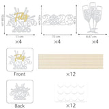 12pcs Feliz Año Nuevo 2026 Party Centerpiece Sticks Decorations