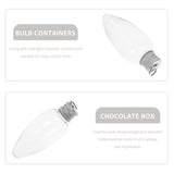 Small Light Bulb Candy Bottle Ornament Container Cajitas De Para Stocking Stuffer Hanging Light Fillable Bulb Clear Christmas Baubles Candy 24Pcs