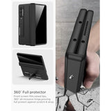 Miimall for Samsung Galaxy Z Fold 4 Case with Privacy Screen Protector, Built-in Convenient Adjustable Kickstand & Magnetic Hinge Protection All-Inclusive Protective Case for Galaxy Z Fold 4 5G(Black)