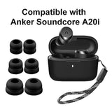 Compatible With Anker Soundcore A20I Case Ear Tips Kit, Silicone Shockproof Skin With Keychain And 3 Pairs Double Flange Eartips Set Comopatible With Soundcore A20I Black