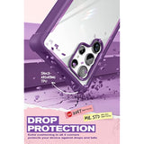 Transparent Phone Case for Samsung Galaxy S22 Ultra 6.8 Inch 5G Mobile Phone Bumper Case Protective Cover Purple
