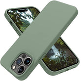 Designed For 14 Pro Case, Silicone Shockproof Slim Thin Phone Case For 14 Pro 6.1 Inch (Calke Green)
