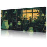 Mouse Pad Large Cute Frogs Non-Slip Game Desk Mat With Stitched Edge Laptop Keyboard Desk Pad For Work Home Gaming (35.4 X 15.7 Inches)