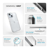 Clear iPhone 17e, iPhone 15 Case - Slim, Drop Protection, Grip - for iPhone 15, iPhone 14 & iPhone 13 - Scratch Resistant, Anti-Yellowing, 6.1 Inch