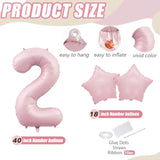 2026 Cream Pink 40Inch Number Balloons New Year Party Decorations
