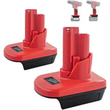 ?Upgraded? Set Of 2 Battery Adapter For Milwaukee M18 To M12, For Dewalt 20V Battery Adapter Converter To Milwaukee 12V Power Tools