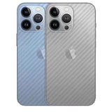 For Iphone 13 Pro Max Back Screen Protector 3D Carbon Fiber Ultra Thin Protective Film-2 Packs-Transparent