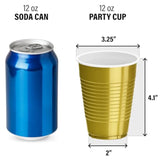Gold Plastic Cups, 12 Oz Disposable Cups, Reusable Party Supplies (40 Count)