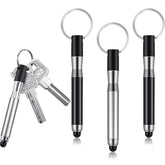 4-Pack Mini 3-in-1 Capacitive Stylus Pens with Keyring Loop