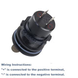 3 Ports 18W Usb Car Charger With Switch, 12-24V Dual Qc 3.0 Usb & Pd Usb C Cigarette Lighter Socket Outlet, Dashboard Mount Quick Charge Charger For Car Truck Marine Boat, Green Light