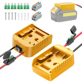2 Pack Power Wheel Adapter For Dewalt 20V Battery With Switch, Dc Power Adapter For Rc Car Truck Diy & Robotics, Conversion With Fuse Switch 12 Awg Wires