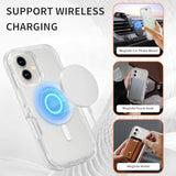 Heavy Duty Clear Magnetic Case for iPhone 16, 6.1" Screen Protector Included