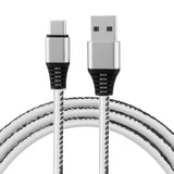Leather Fast Charging Phone Usb-A To Usb-C Cable Stylish Usb Phone Charger For 3.3Ft Data Sync Cord For Smartphones (Brown)