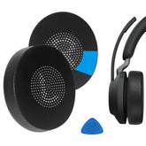 Geekria Sport Cooling-Gel Replacement Ear Pads for Jabra Evolve2 65 UC, Evolve2 65 MS, Evolve2 40 UC, Evolve2 40 MS, Elite 45h Headphones, Repair Parts (Black)