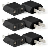 6 Pack European To America Travel Adapter Plug, Eu To Us Plug Compact Converter, China, Italy, Switzerland, Brazil, Europe To Usa, Canada, Mexico Type A Type B Outlet, Black