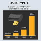 Adapter Usb4 Type C Male To Female Extension 240W Power 40Gbps Data 8K Video A
