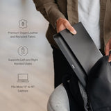 Hybrid Laptop Sleeve | Portable Desk Mat And Laptop Sleeve (Black, 16")