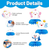 10 Pieces Tooth Honeycomb Centerpieces Table Decor, Cartoon Tooth Fairy, Dentist, And Crown Pattern Table Topper Ornaments Signs For Baby’S First Tooth, Dental Graduation, Clinic Party Decorations