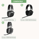 Replacement Ear Pads, Compatible With Corsair Hs80 Rgb Wireless/ Hs80 Rgb Wiredx Headphones, New Soft Protein Leather Combined With High-Density Memory Foam, Replacement Ear Pads (Gray)
