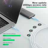 Usb C To Usb C 3.2 Cable (6.6Ft/100W/20Gbps), White Usb C Monitor Cable, Pd Fa