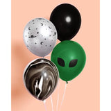 Xo, Space Alien Party Balloons - 24 Pk, 12" | Martian Kids Decorations, Ufo Birthday Supplies, Astronaut Bday Accessories, Galaxy Decor