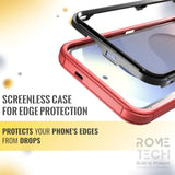 Designed For Samsung Galaxy S25 Case With Belt Clip Holster & Kickstand, Screenless Dual-Layer Shockproof Phone Case - Red & Black